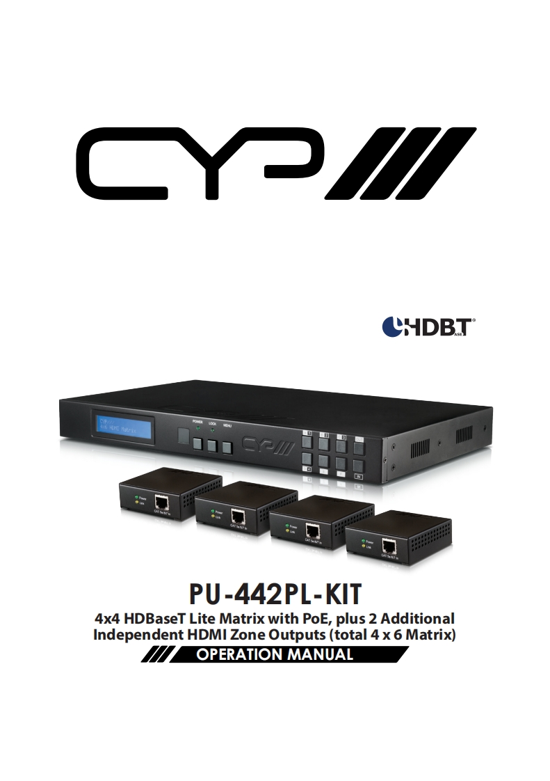 CYP_PU-442PL-KIT_操作说明书手册_v1.03