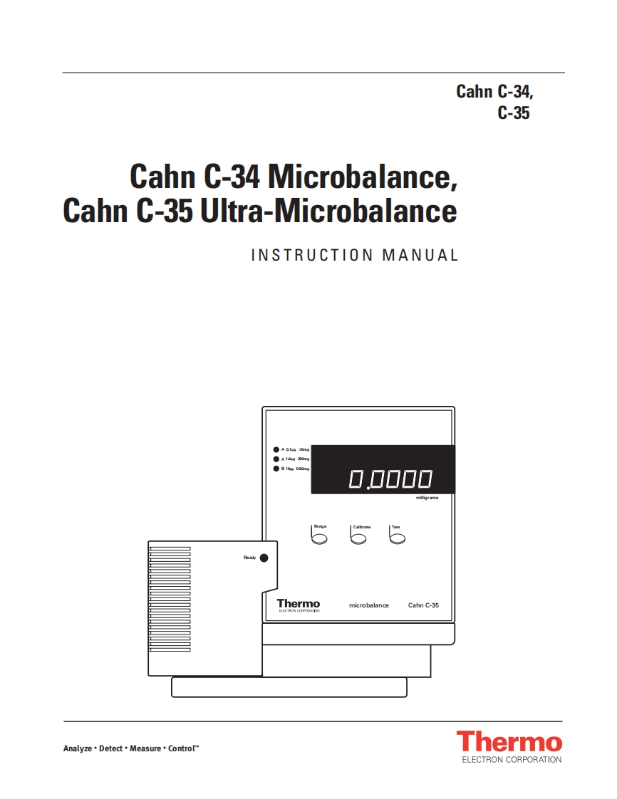 Cahn-C-35-Microbalance操作说明书手册