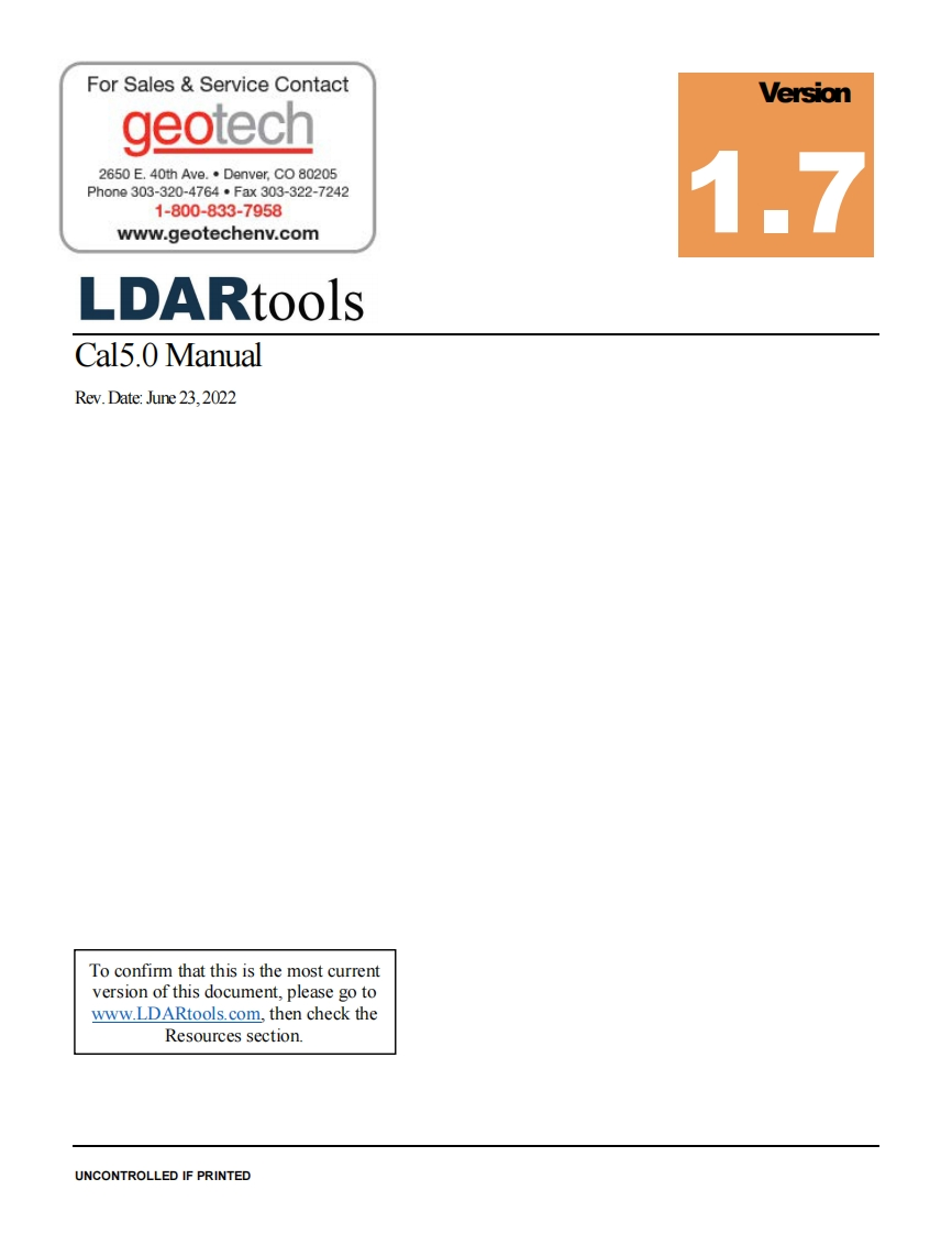 Cal5.0使用说明书手册1.7