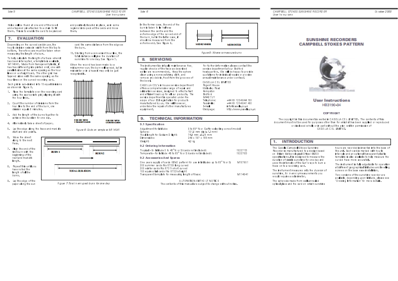 Campbell-Stokes-Sunshine-recorder_手册说明书指南