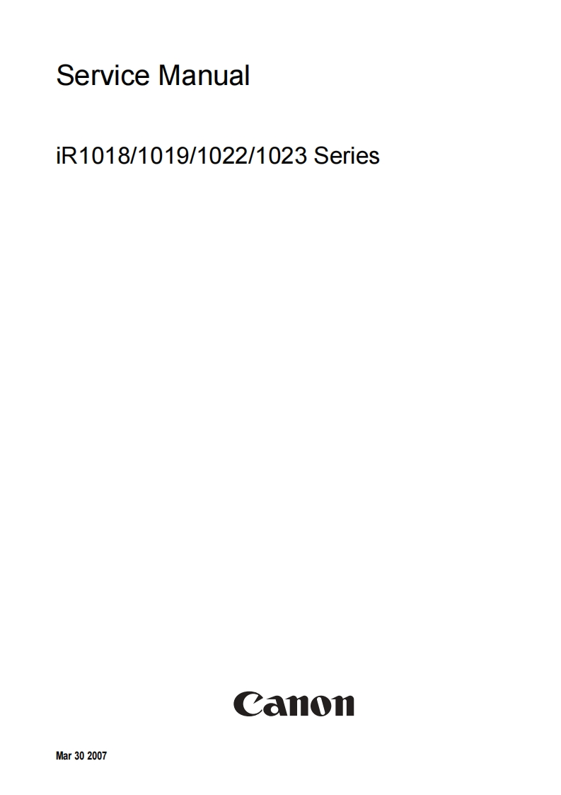 Canon-iR1018-iR1019-iR1022-iR1023-维修维护手册