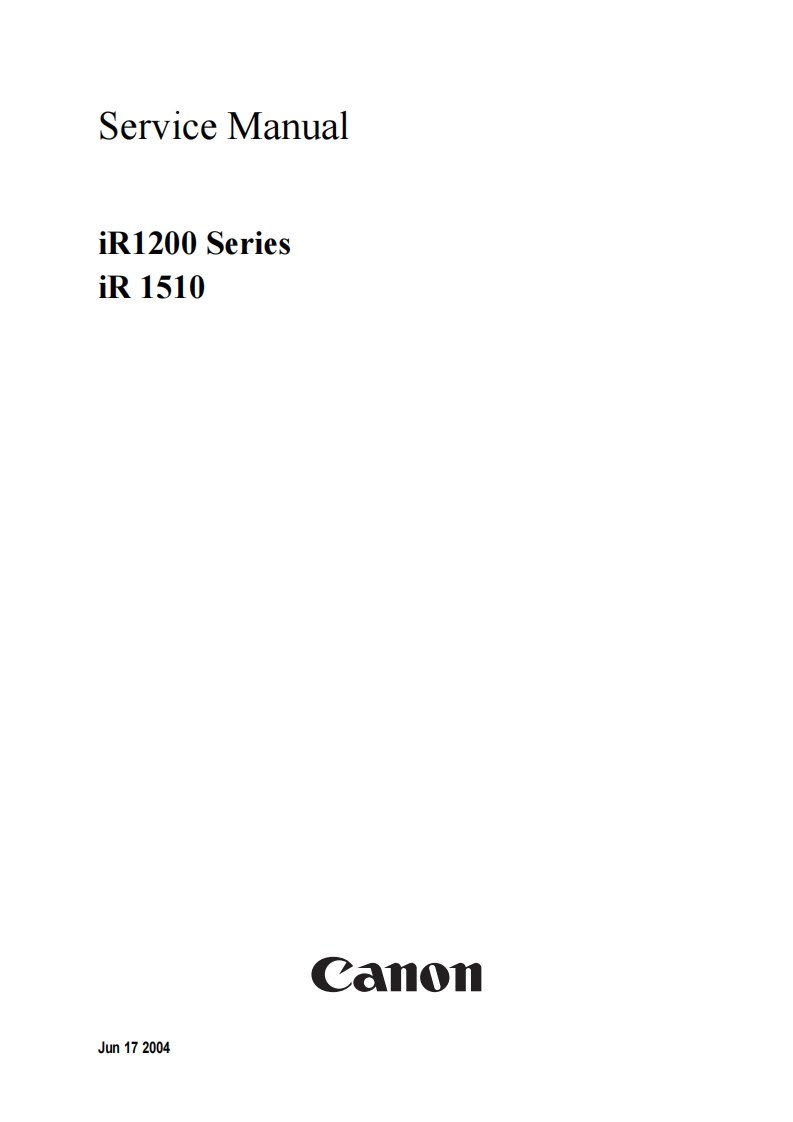 Canon-iR1200-Series-iR-1510-维修维护手册