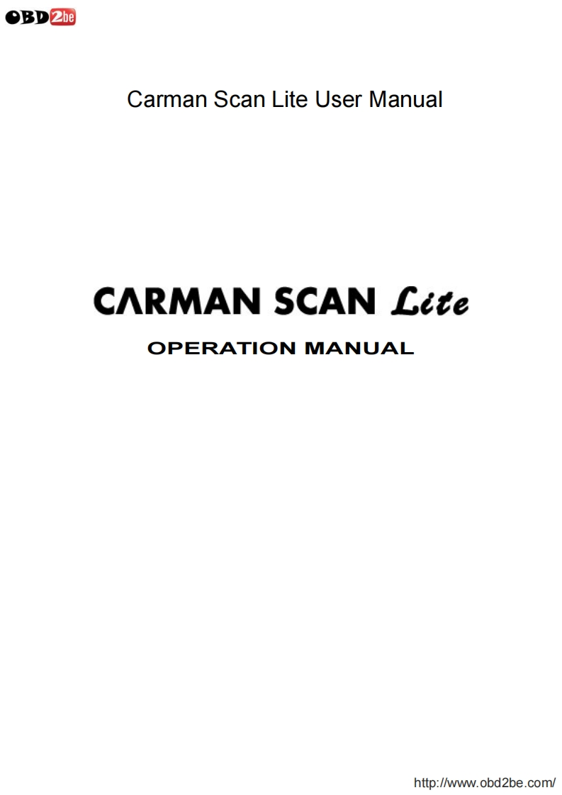 Carman-Scan-Lite-使用说明书手册