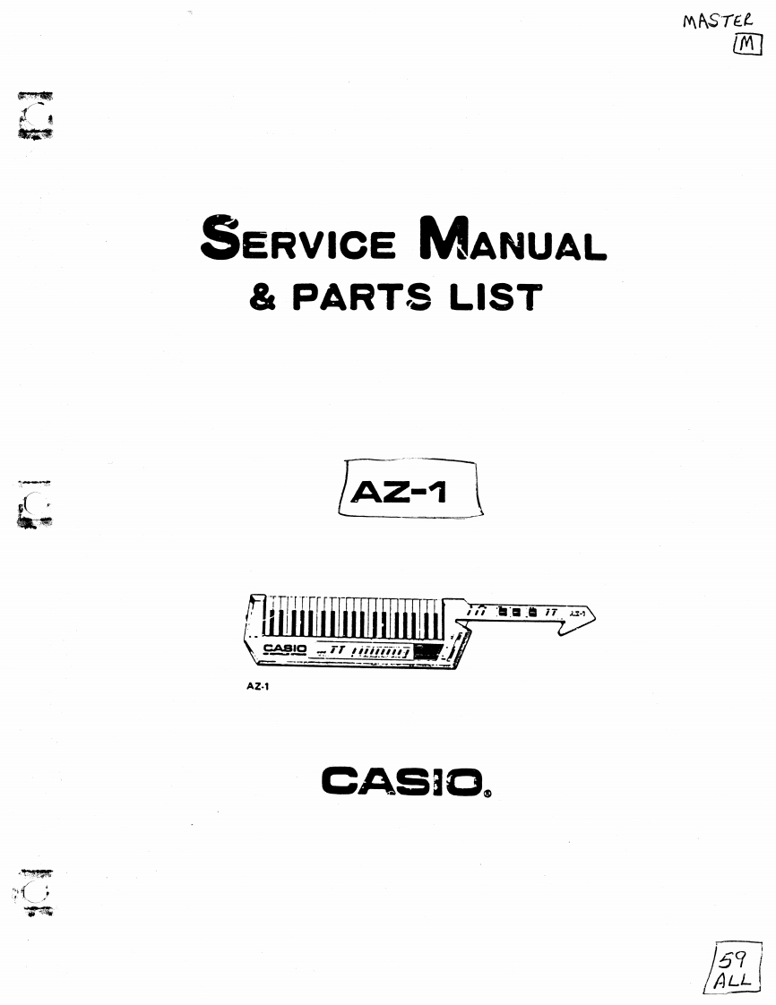 Casio-AZ1-service-manual维修操作说明书手册