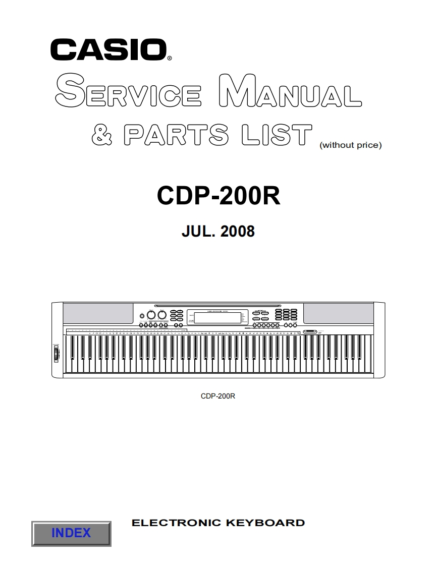 Casio-CDP200-service-manual维修操作说明书手册