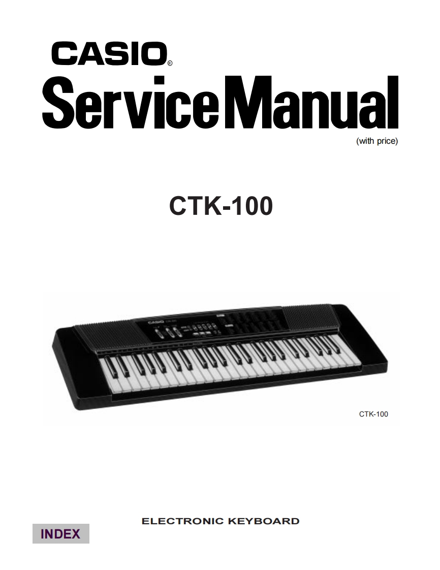 Casio-CTK100-service-manual维修操作说明书手册