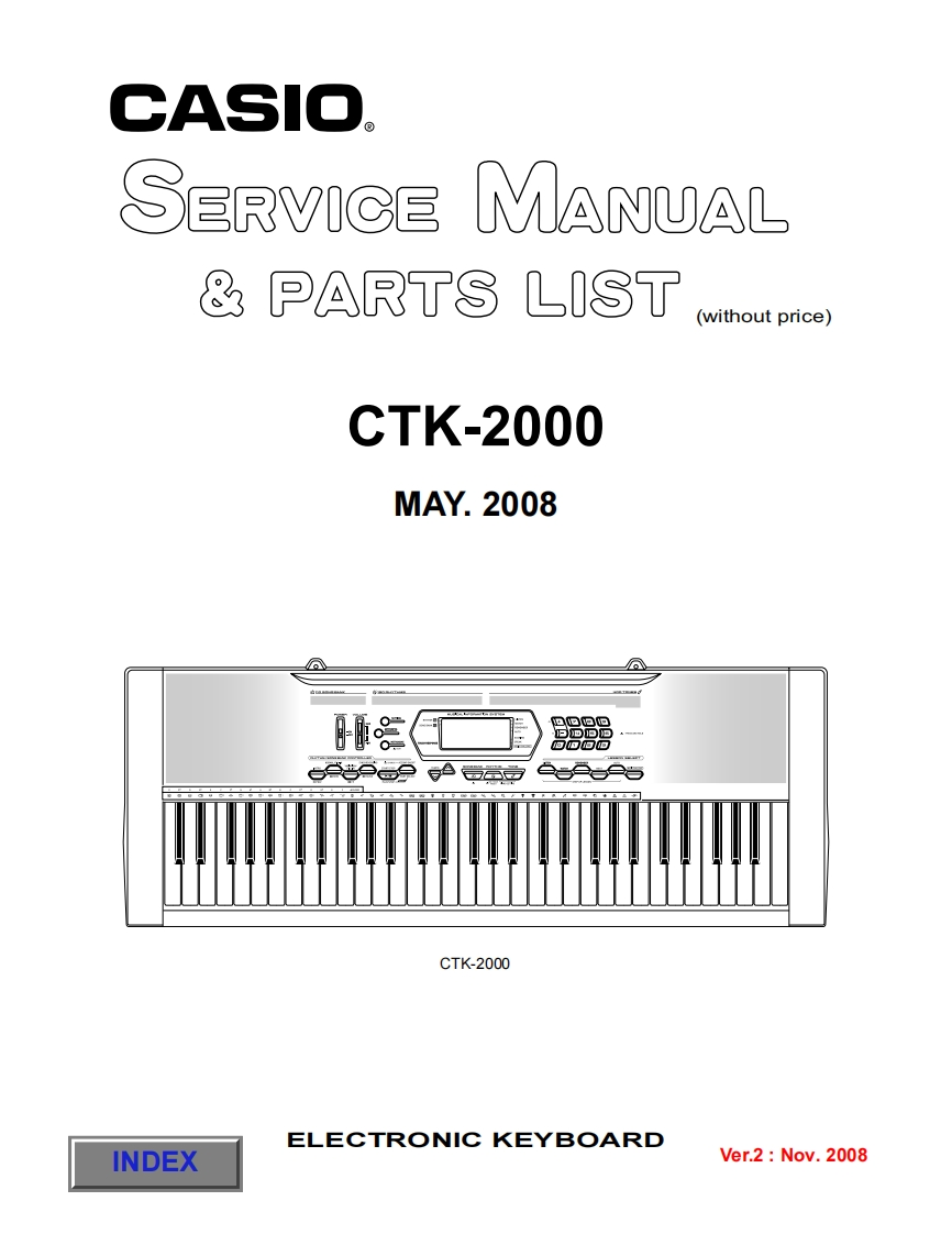 Casio-CTK2000-service-manual维修操作说明书手册