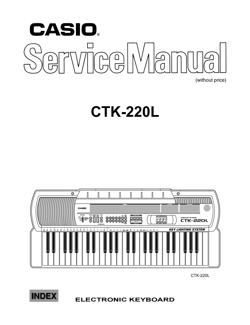 Casio-CTK220L-service-manual维修操作说明书手册