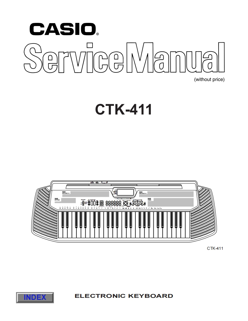 Casio-CTK411-service-manual维修操作说明书手册