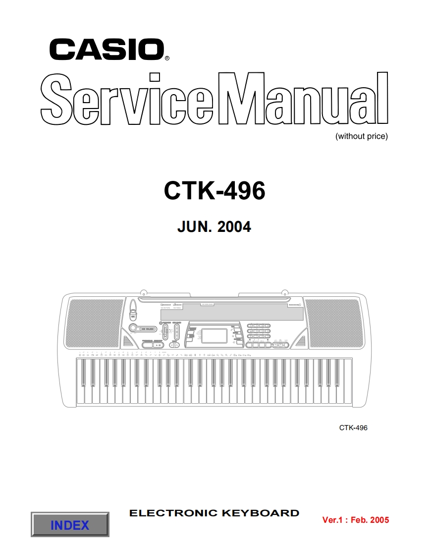 Casio-CTK496-service-manual维修操作说明书手册