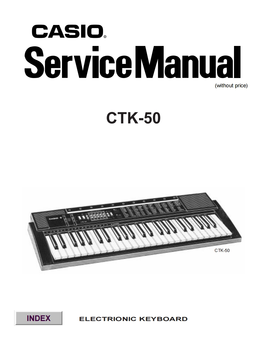 Casio-CTK50-service-manual维修操作说明书手册