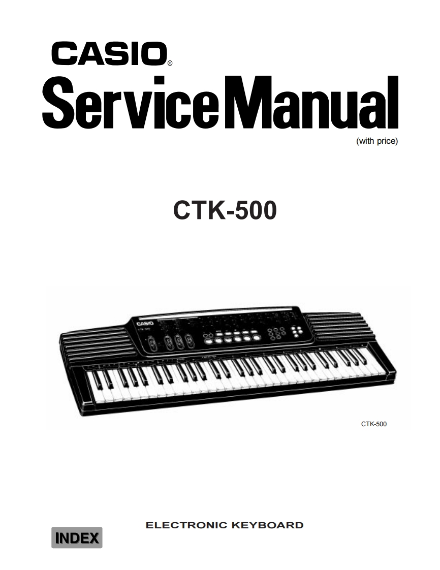 Casio-CTK500-service-manual维修操作说明书手册