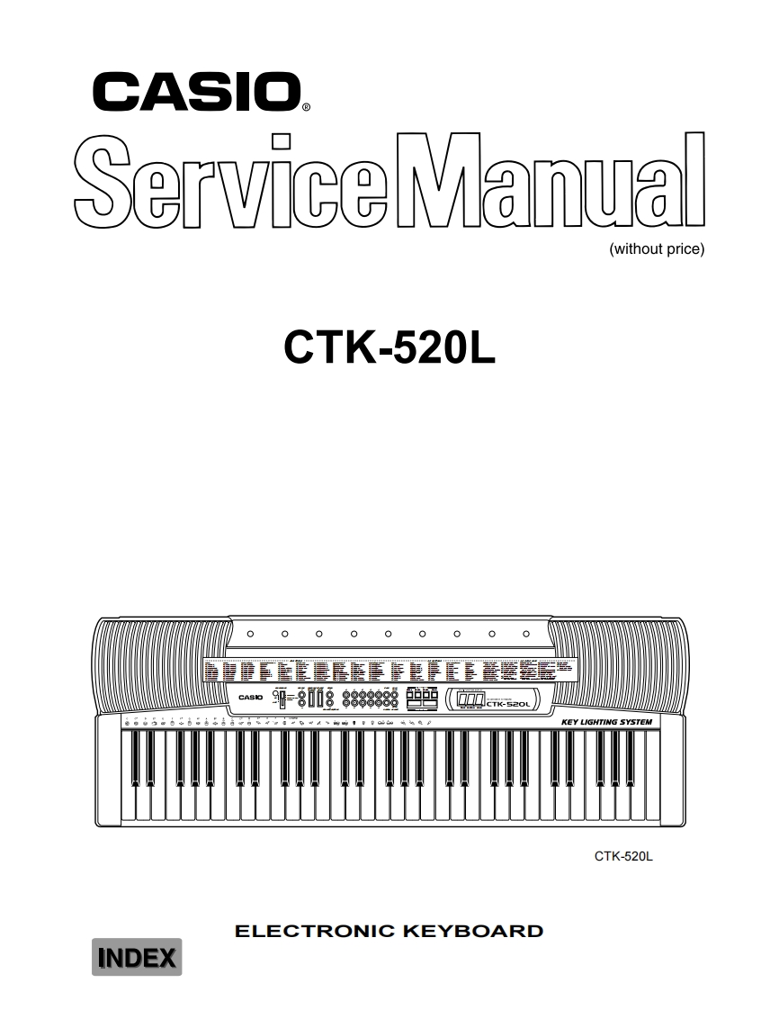 Casio-CTK520L-service-manual维修操作说明书手册