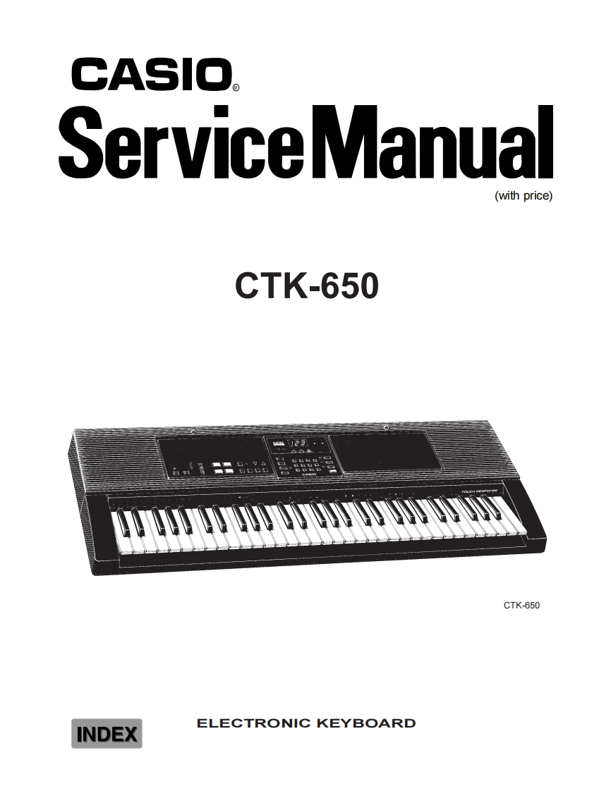 Casio-CTK650-service-manual维修操作说明书手册