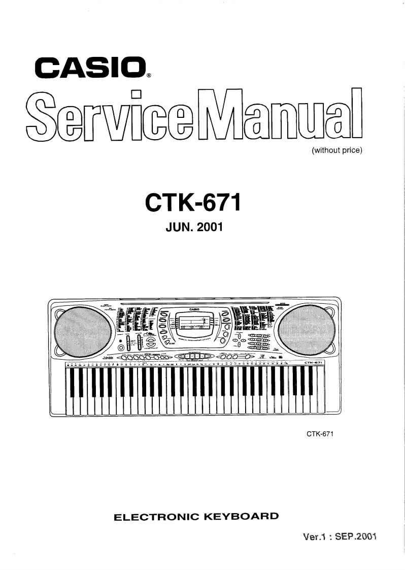 Casio-CTK671-service-manual维修操作说明书手册