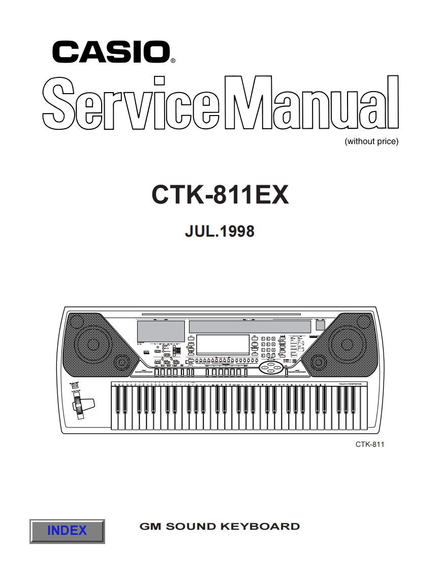 Casio-CTK811-service-manual维修操作说明书手册
