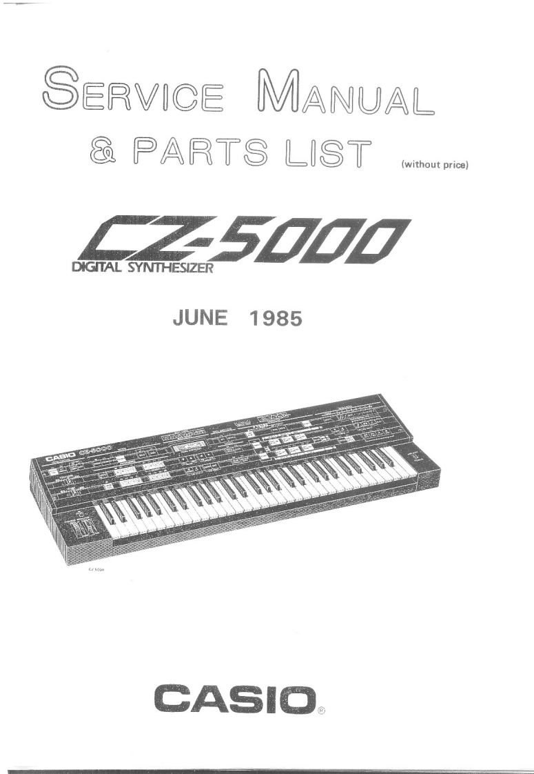 Casio-CZ5000-service-manual维修操作说明书手册