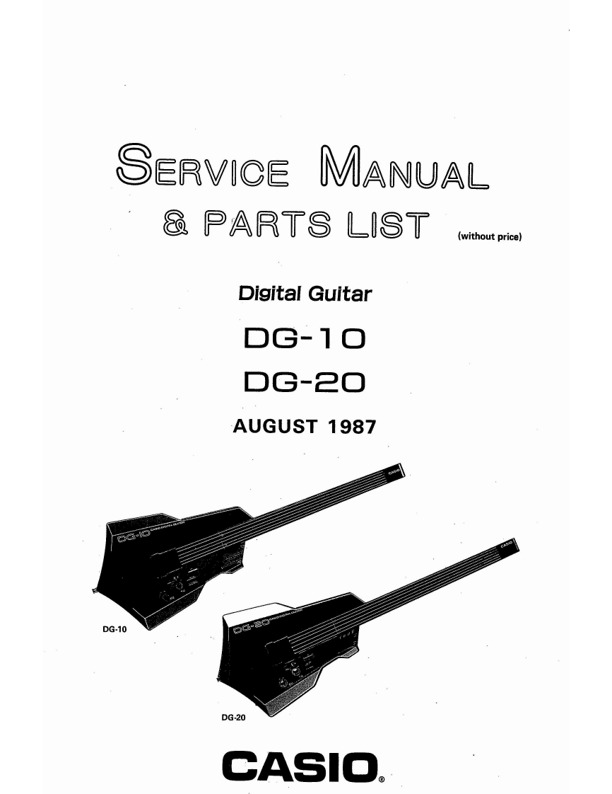Casio-DG10-DG20-service-manual维修操作说明书手册