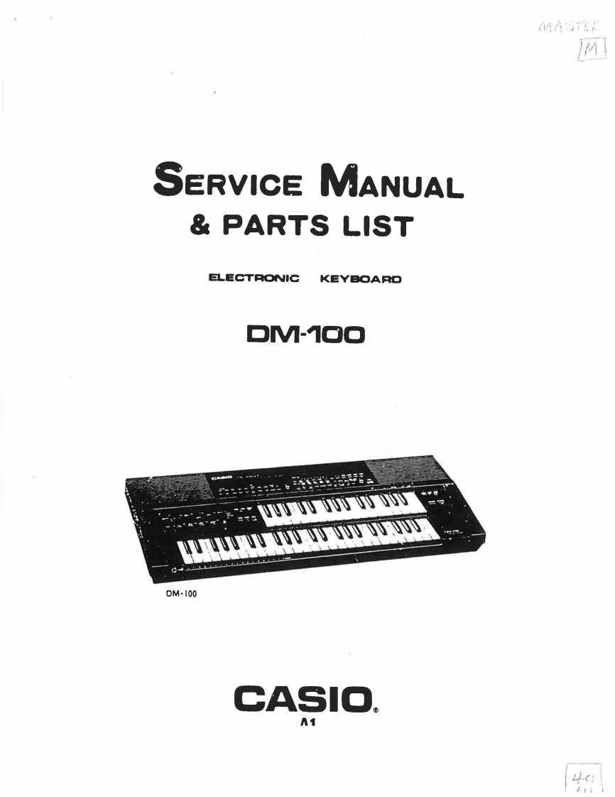 Casio-DM100-service-manual维修操作说明书手册