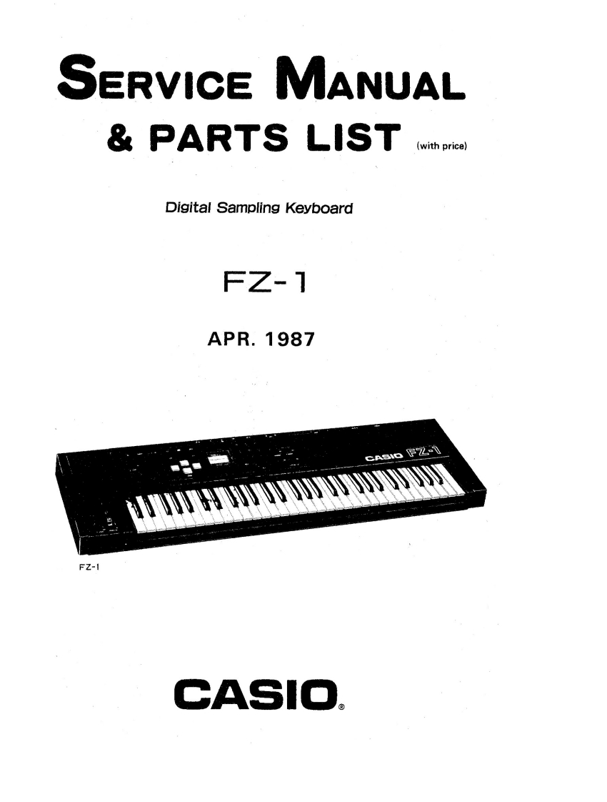 Casio-FZ1-service-manual维修操作说明书手册