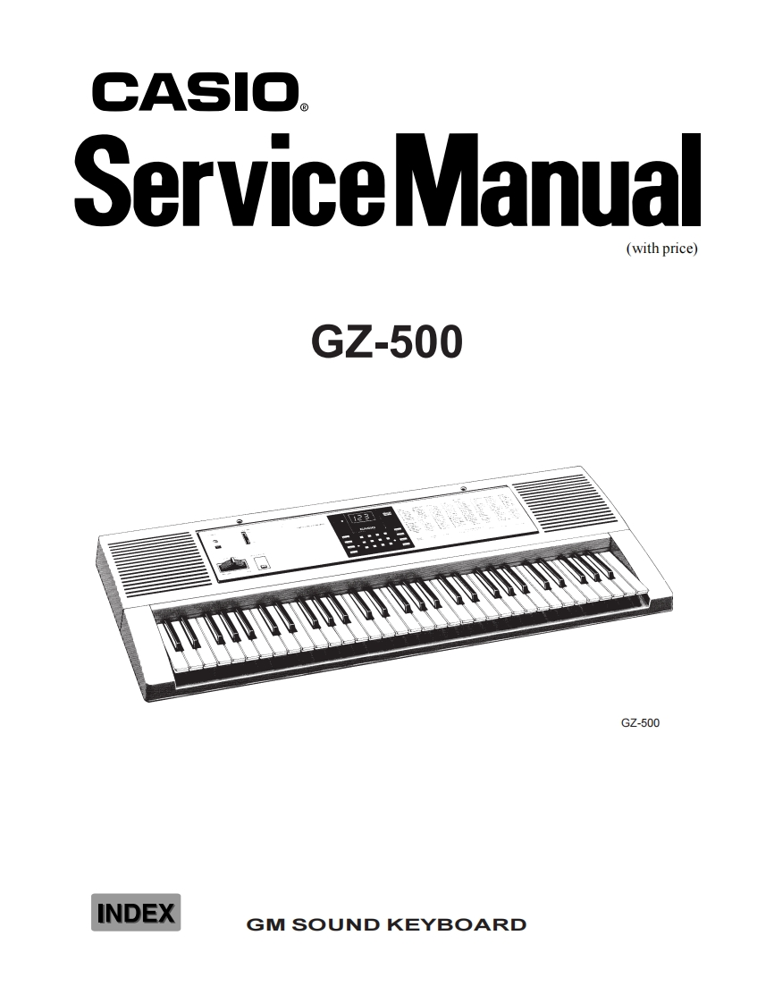 Casio-GZ500-service-manual维修操作说明书手册