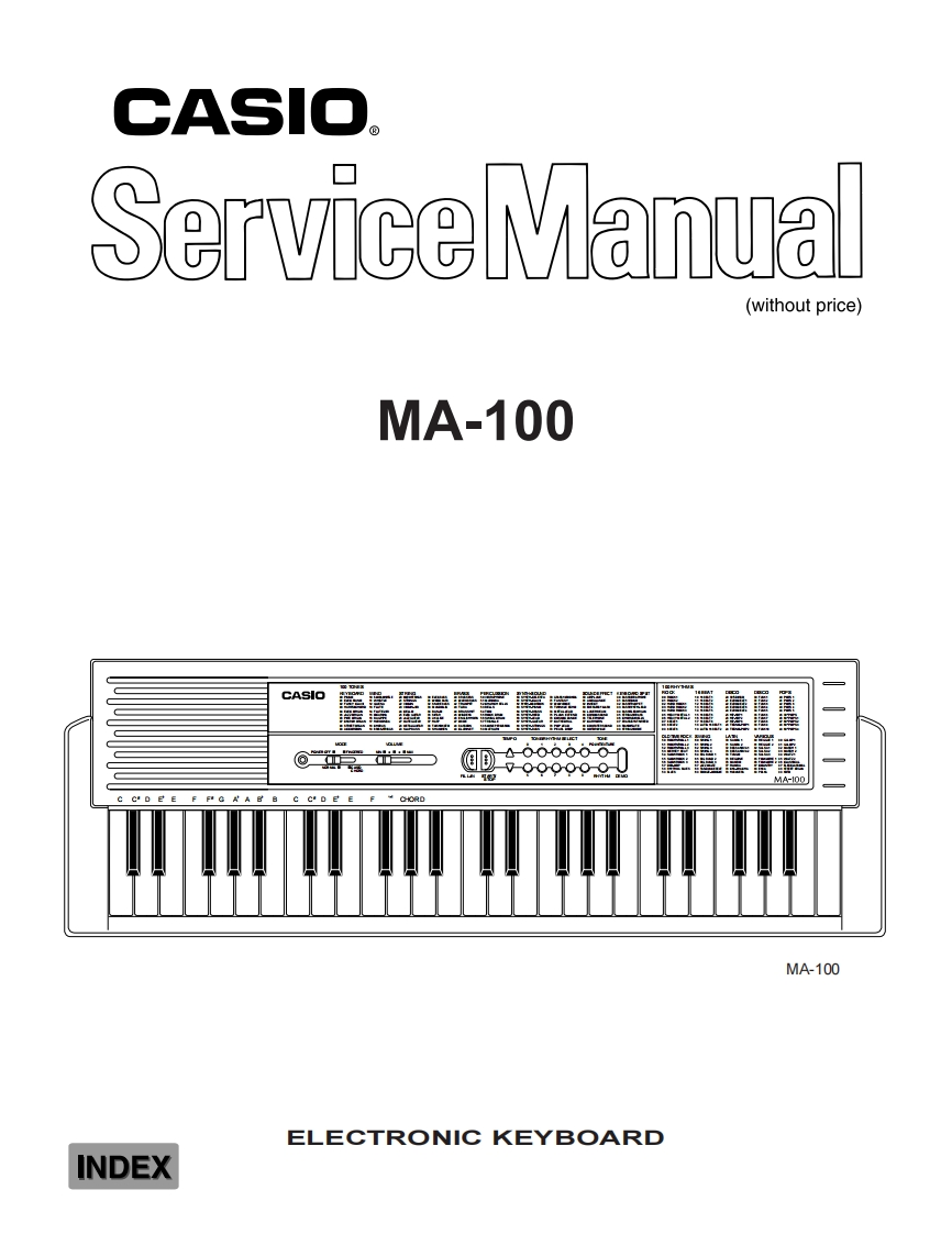 Casio-MA100-service-manual维修操作说明书手册