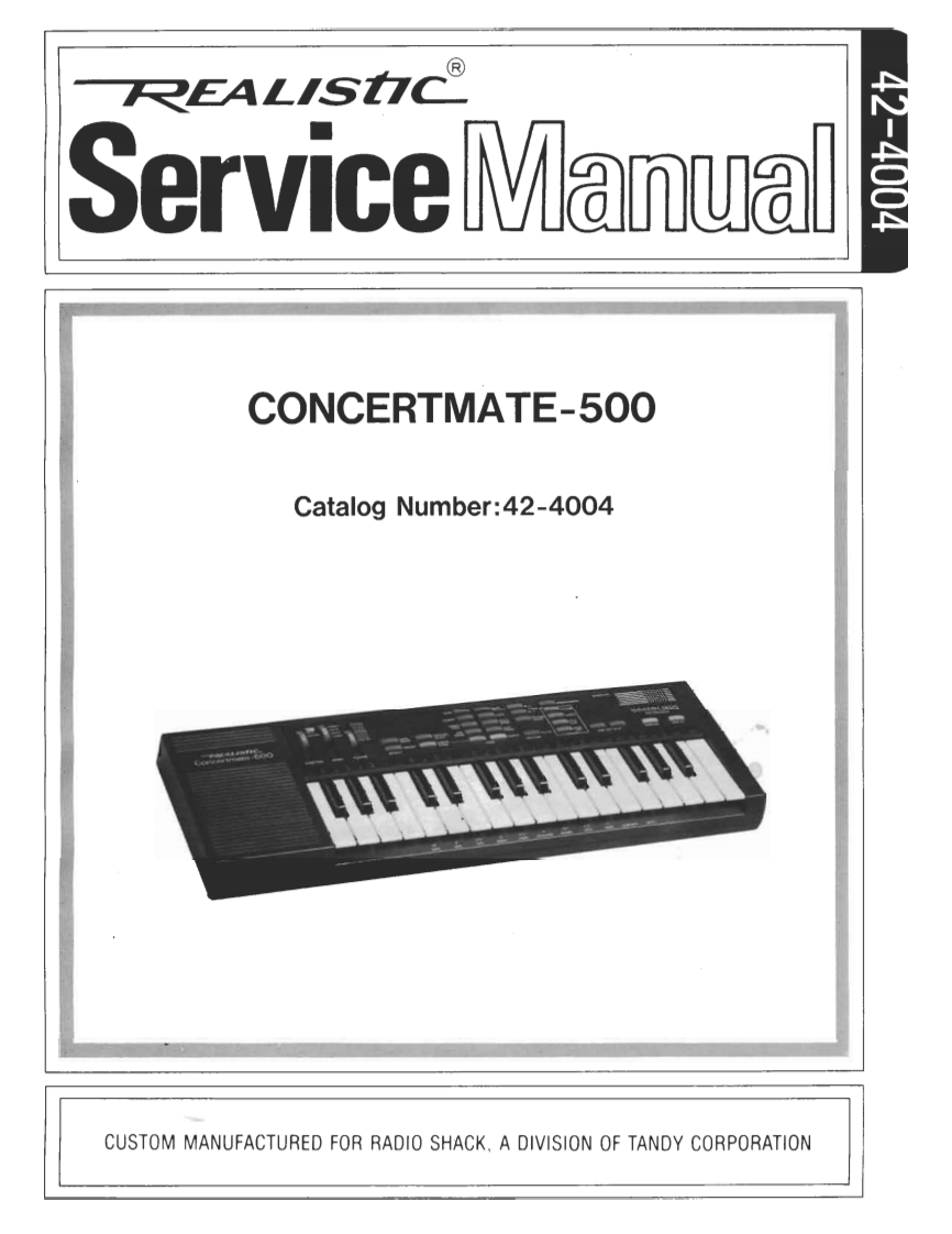 Casio-SK1-service-manual维修操作说明书手册