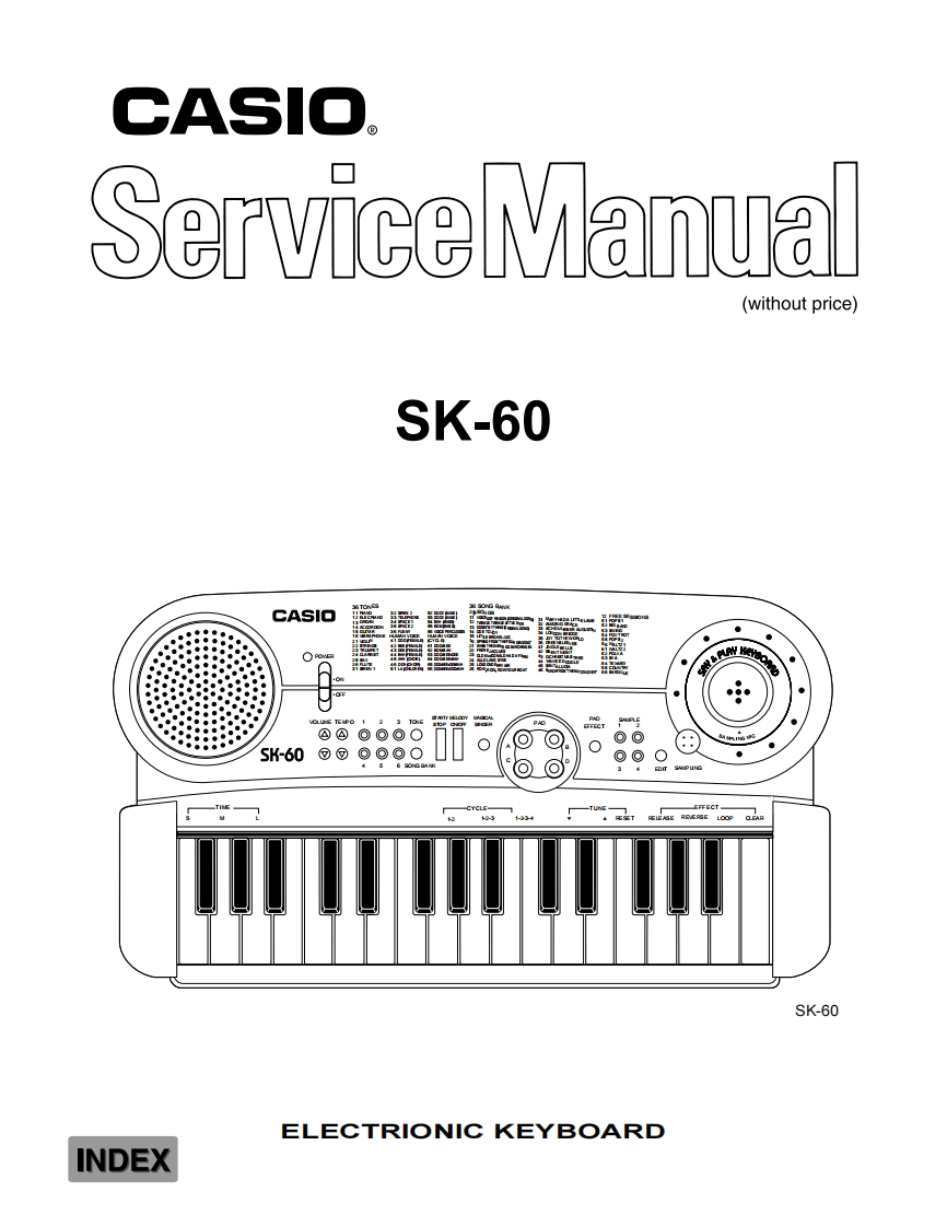 Casio-SK60-service-manual维修操作说明书手册