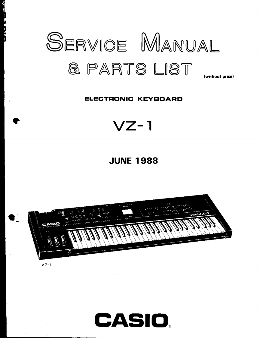 Casio-VZ1-service-manual维修操作说明书手册