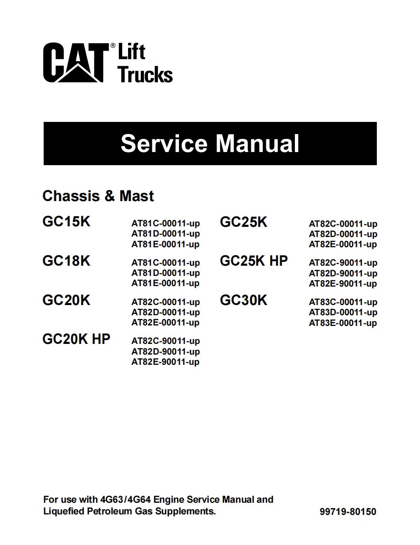 Cat-GC20K-HP-Forklift-Lift-Trucks-维修维护手册-PDF
