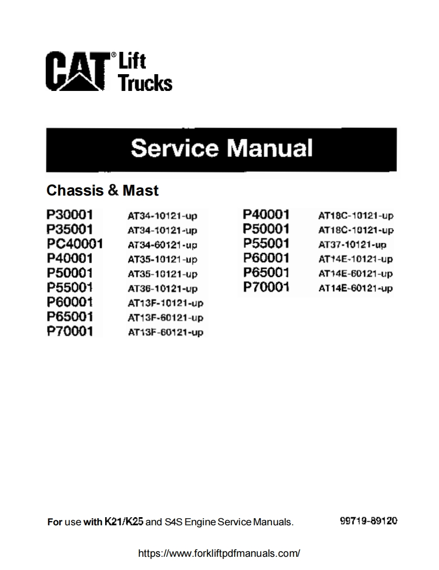 Cat-P30001-P70001-Forklift-Trucks-维修维护手册-PDF
