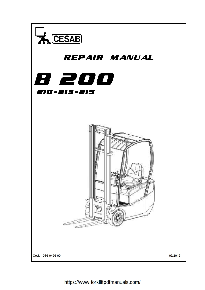 Cesab-B200-Forklift-Truck-维修维护手册-PDF