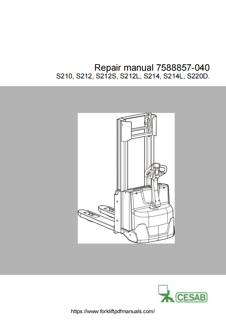 Cesab-S210-S220-Lift-Truck-维修维护手册-PDF