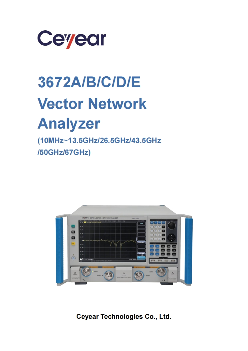 Ceyear-3672-Series-Vector-Network-Analyzer-规格参数手册