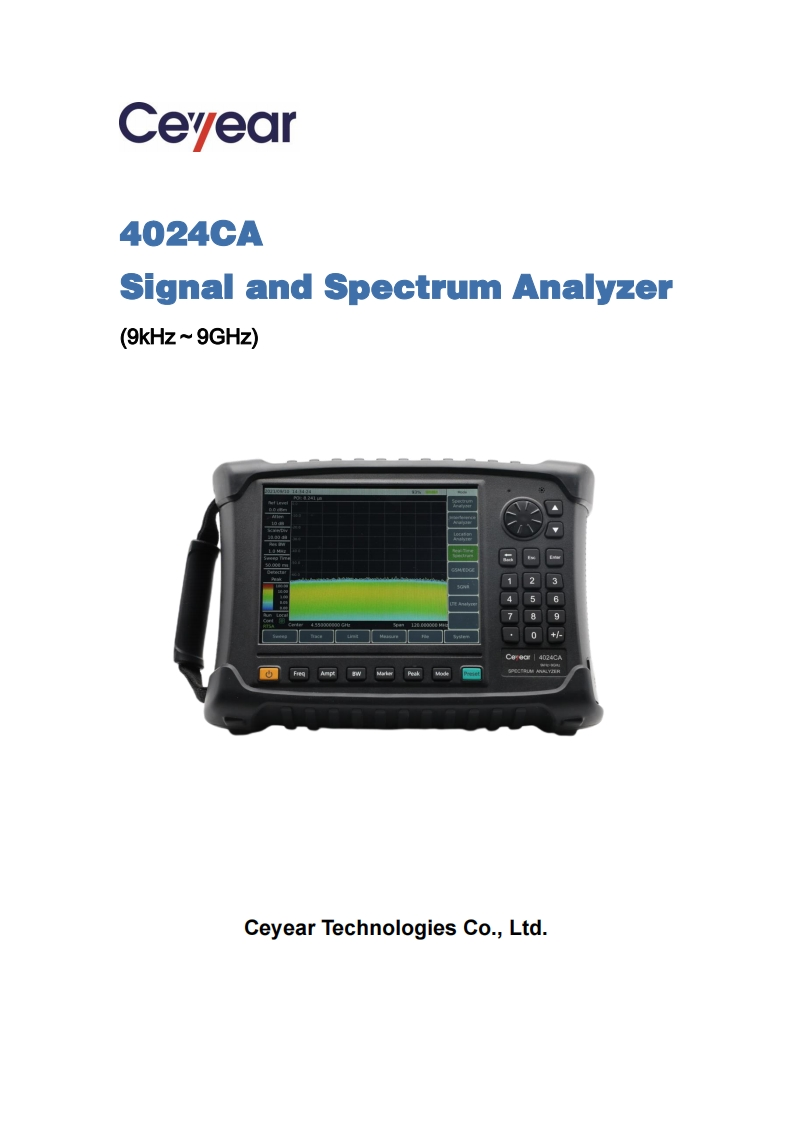 Ceyear-4024CA-Signal-and-Spectrum-analyzer-规格参数手册