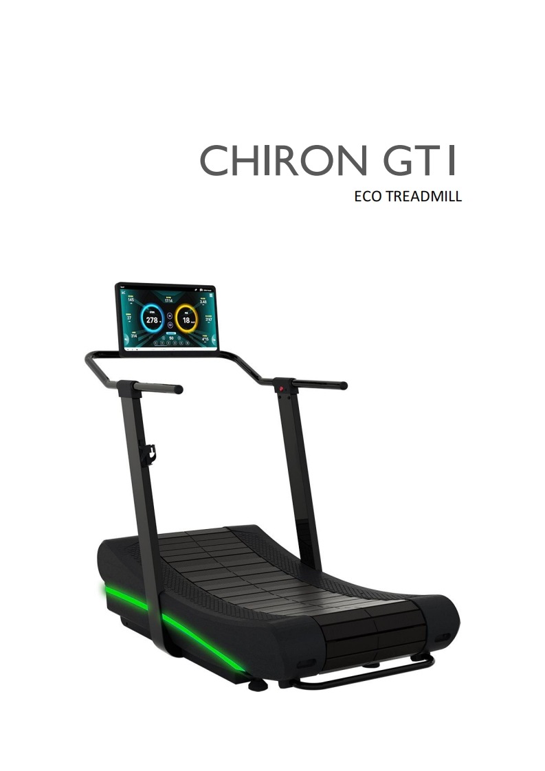 ChironGT1ECOTreadmill用户操作说明书手册-en