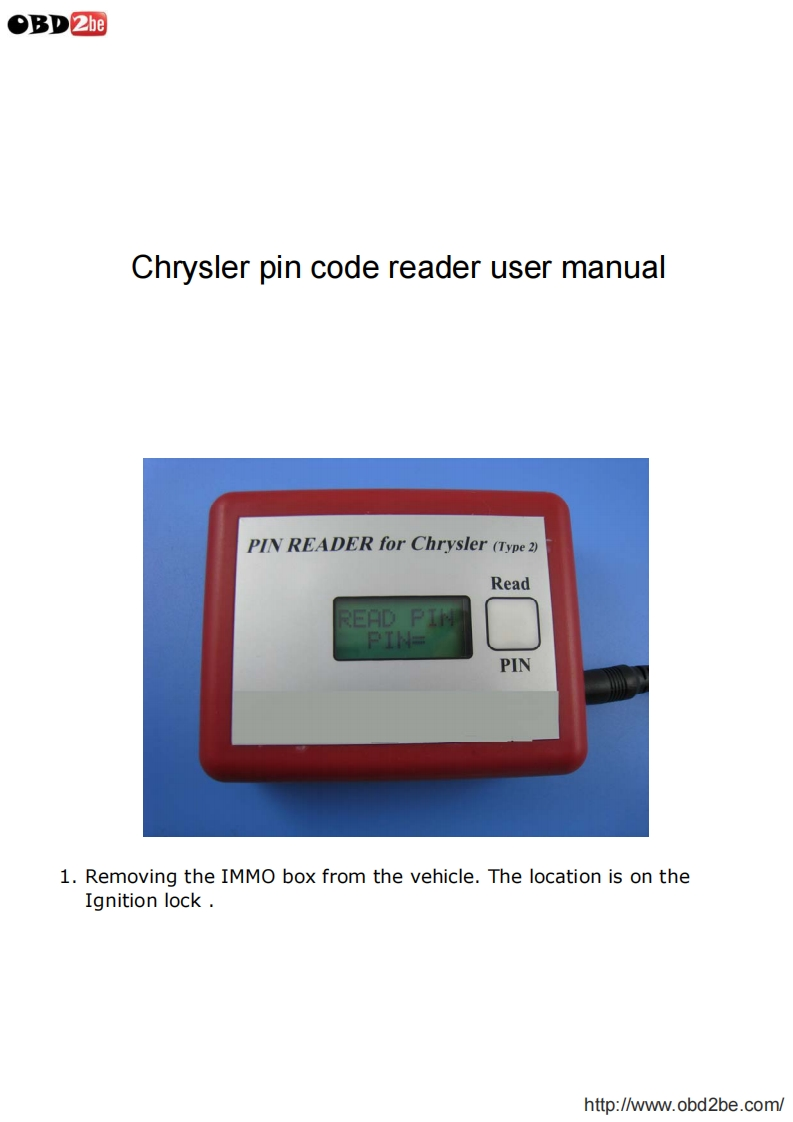 Chrysler-pin-code-reader-使用说明书手册
