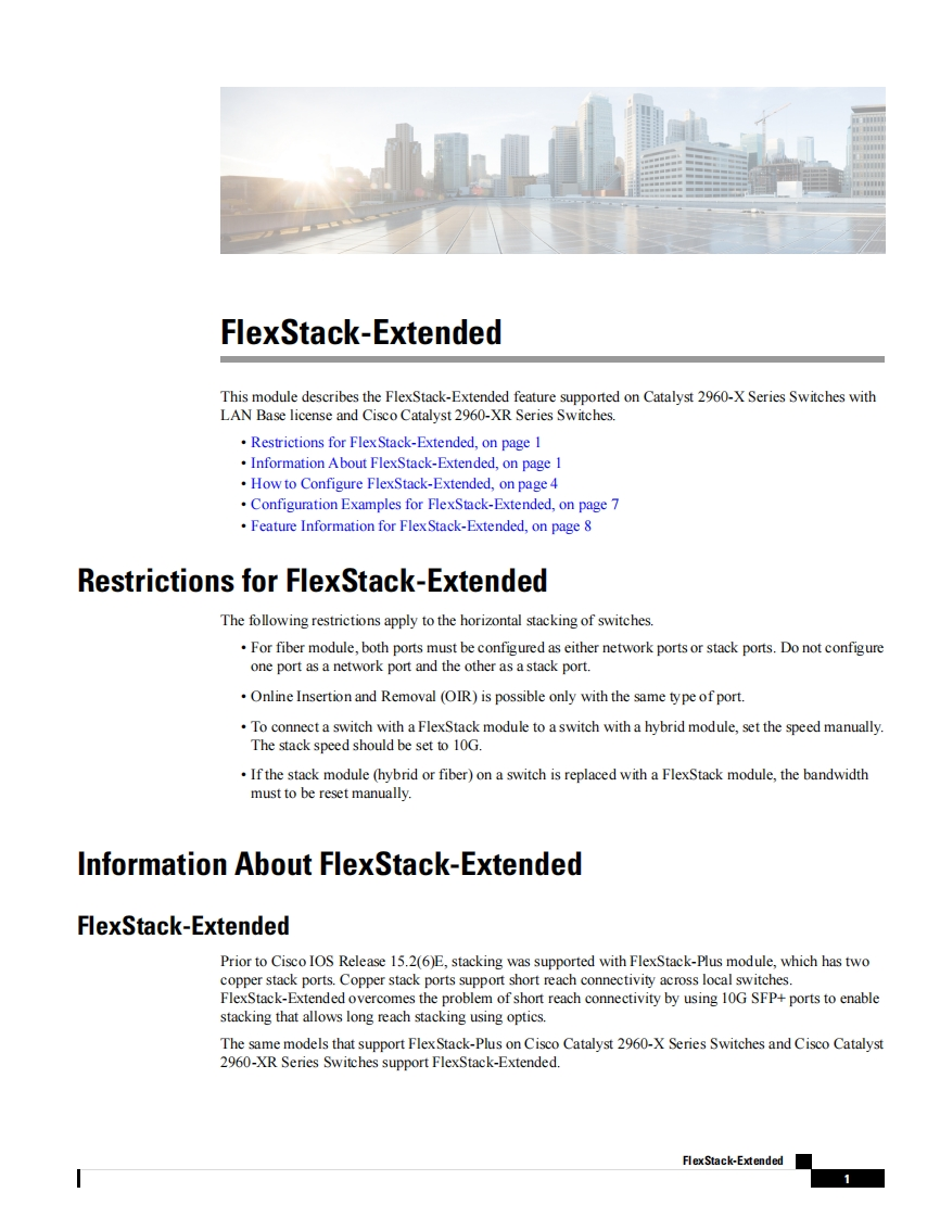 CiscoC2960X-STACK操作说明书手册