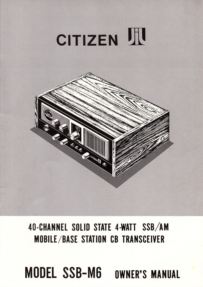 Citizen_SSB-M6_Manual操作说明书手册