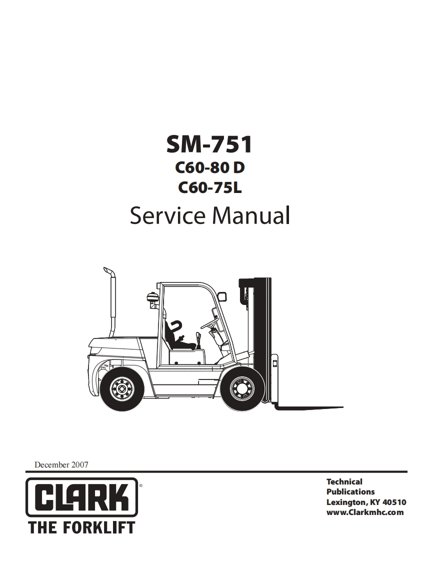 Clark-C60-80D-C60-75L-Forklift-Truck-Service-Manual维修维护手册-PDF
