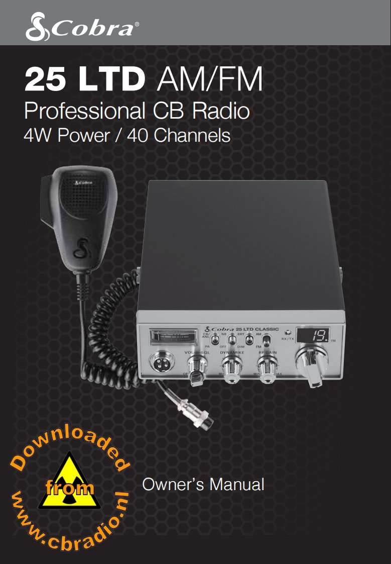 Cobra_25LTD_AMFM_CLASSIC_ENG_071025操作说明书手册