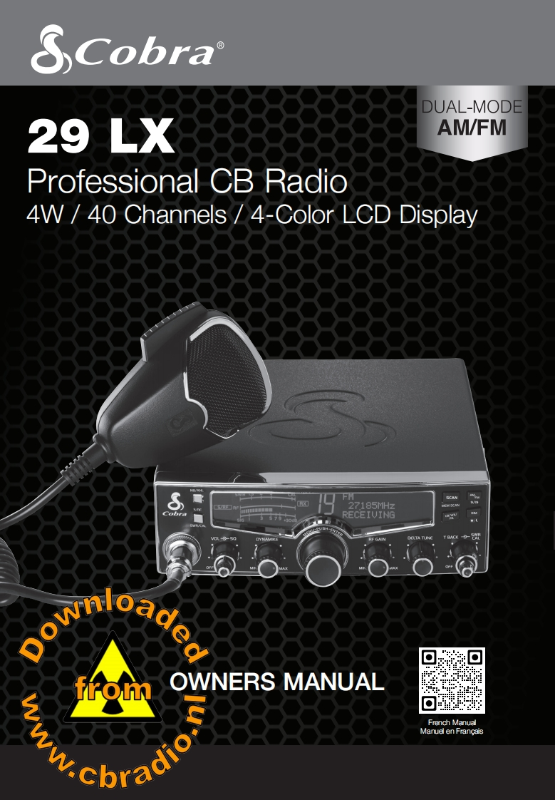 Cobra_29LX_AMFM_ENG_071025操作说明书手册
