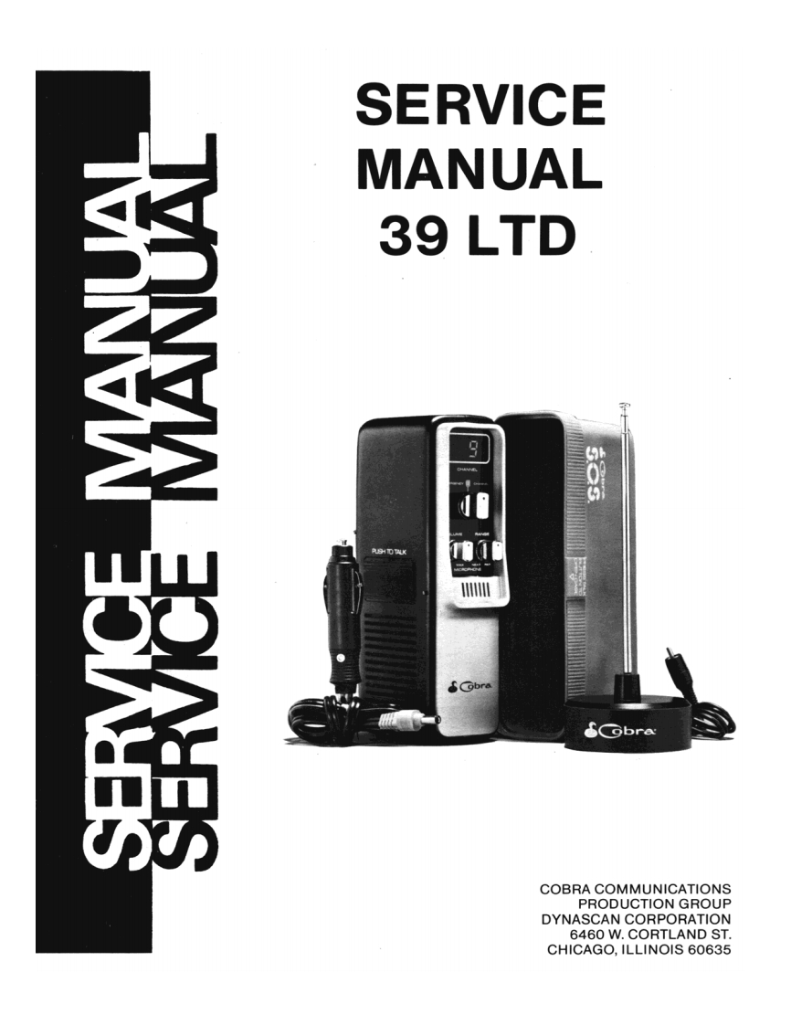 Cobra_39-LTD_(Service_Manual维修手册含电器原理图)