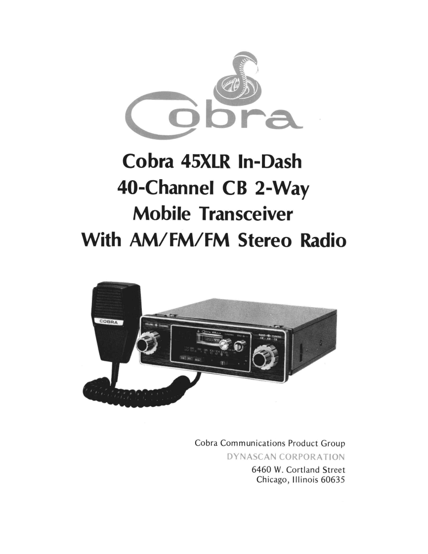 Cobra_45XLR_(Manual操作说明书手册)