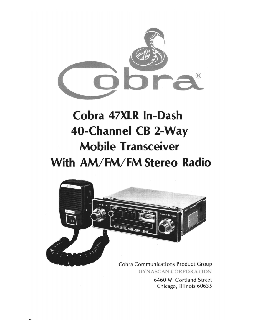 Cobra_47XLR_(Manual操作说明书手册)