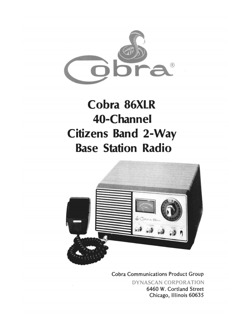 Cobra_86XLR_(Manual操作说明书手册)