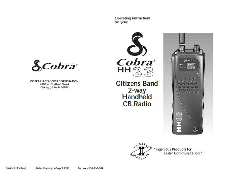 Cobra_HH-33_(Manual操作说明书手册)