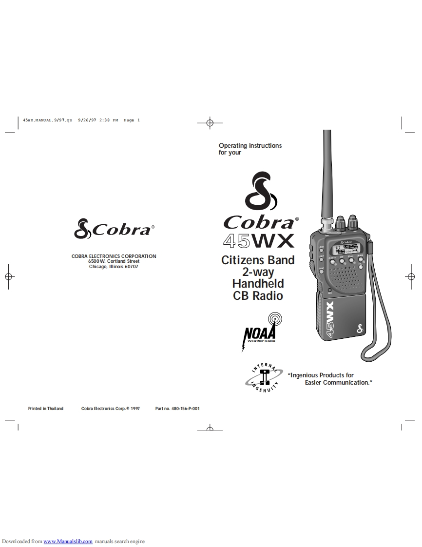 Cobra_HH-45WX_(Manual操作说明书手册)