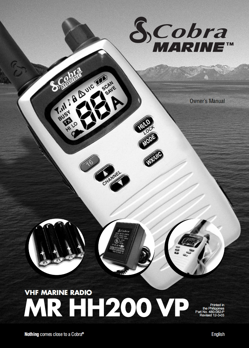 Cobra_MR_HH200VP_Manual操作说明书手册