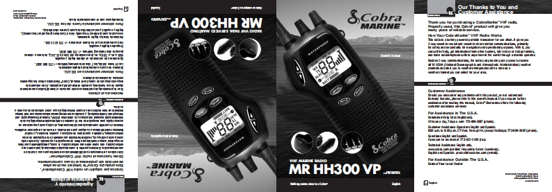 Cobra_MR_HH300VP_Manual操作说明书手册